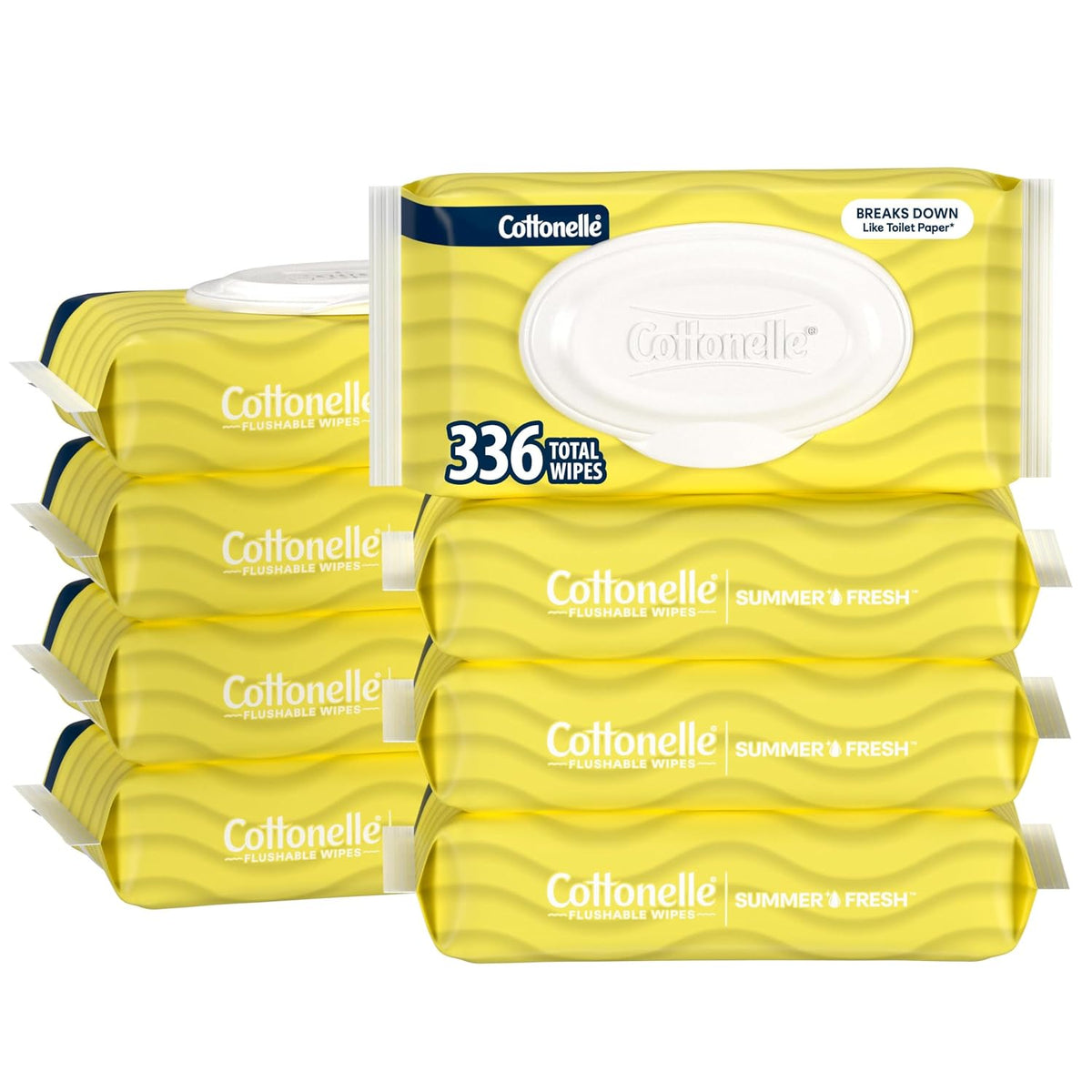 Cottonelle Fresh Feel Flushable Wipes, 8 Packs, 42 Wipes per Pack