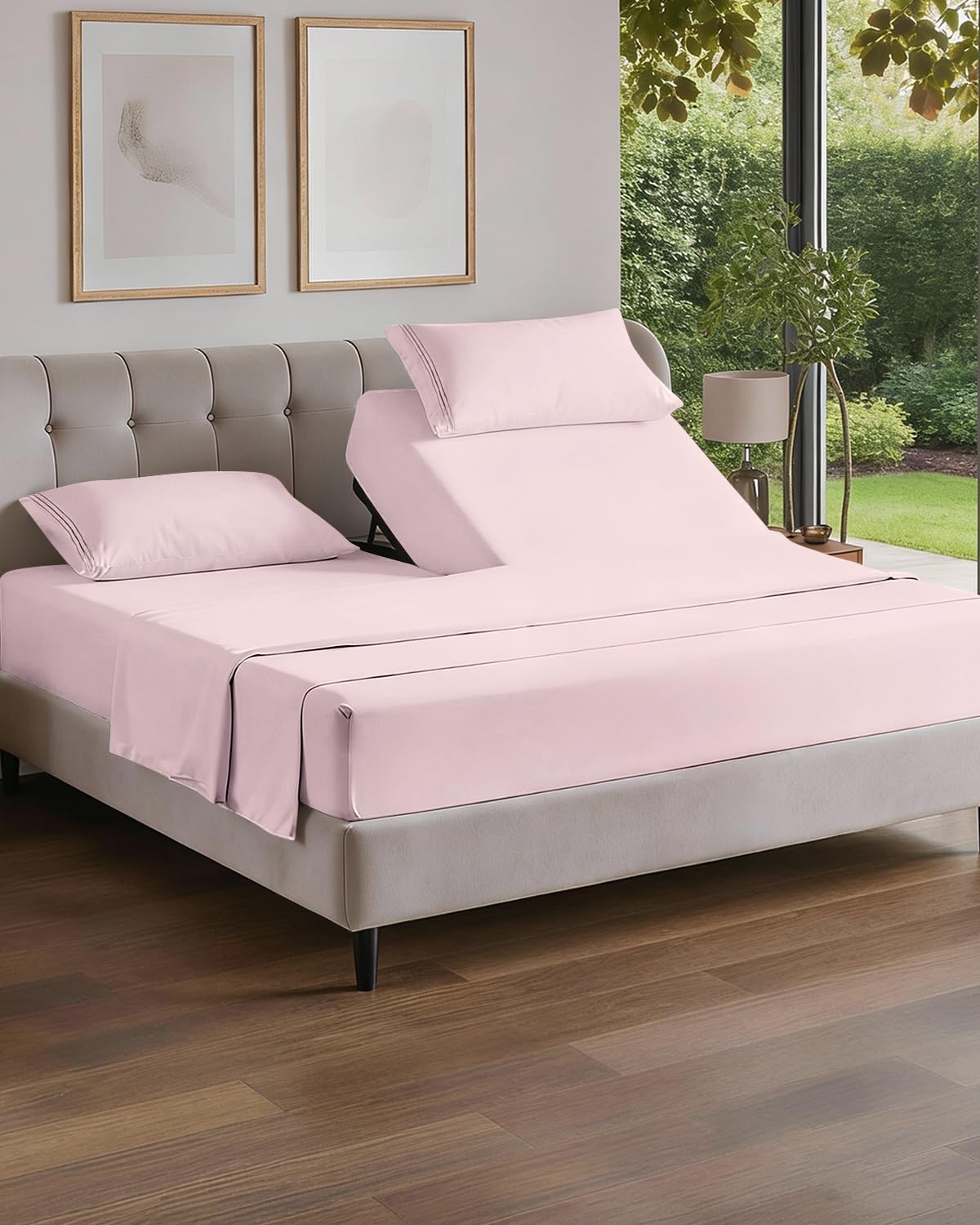 Queen Size 4 Piece Sheet Set - Comfy Breathable & Cooling Sheets - White
