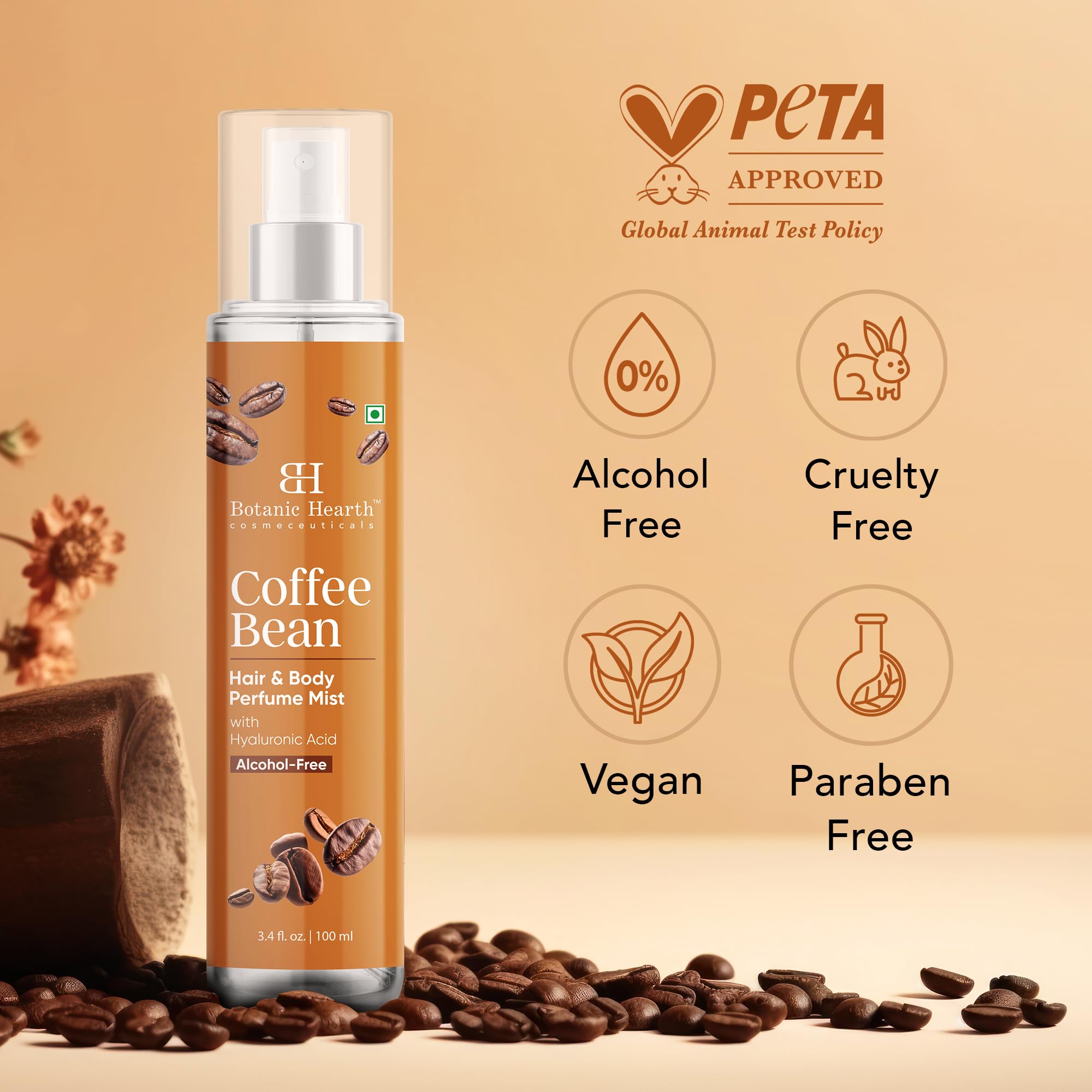 Botanic Hearth Vanilla Hair Perfume & Body Mist- 3.4 Fl oz | Long-Lasting Hair Deodorizer & Body Scent, Alcohol-Free Fragrance Hair Spray Everyday Wear, All Day Freshness for Women & Men
