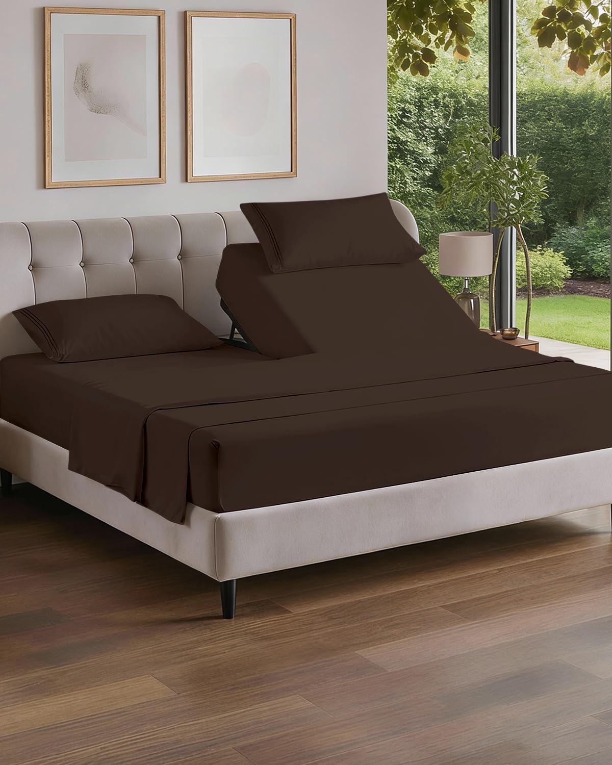 Queen Size 4 Piece Sheet Set - Comfy Breathable & Cooling Sheets - White