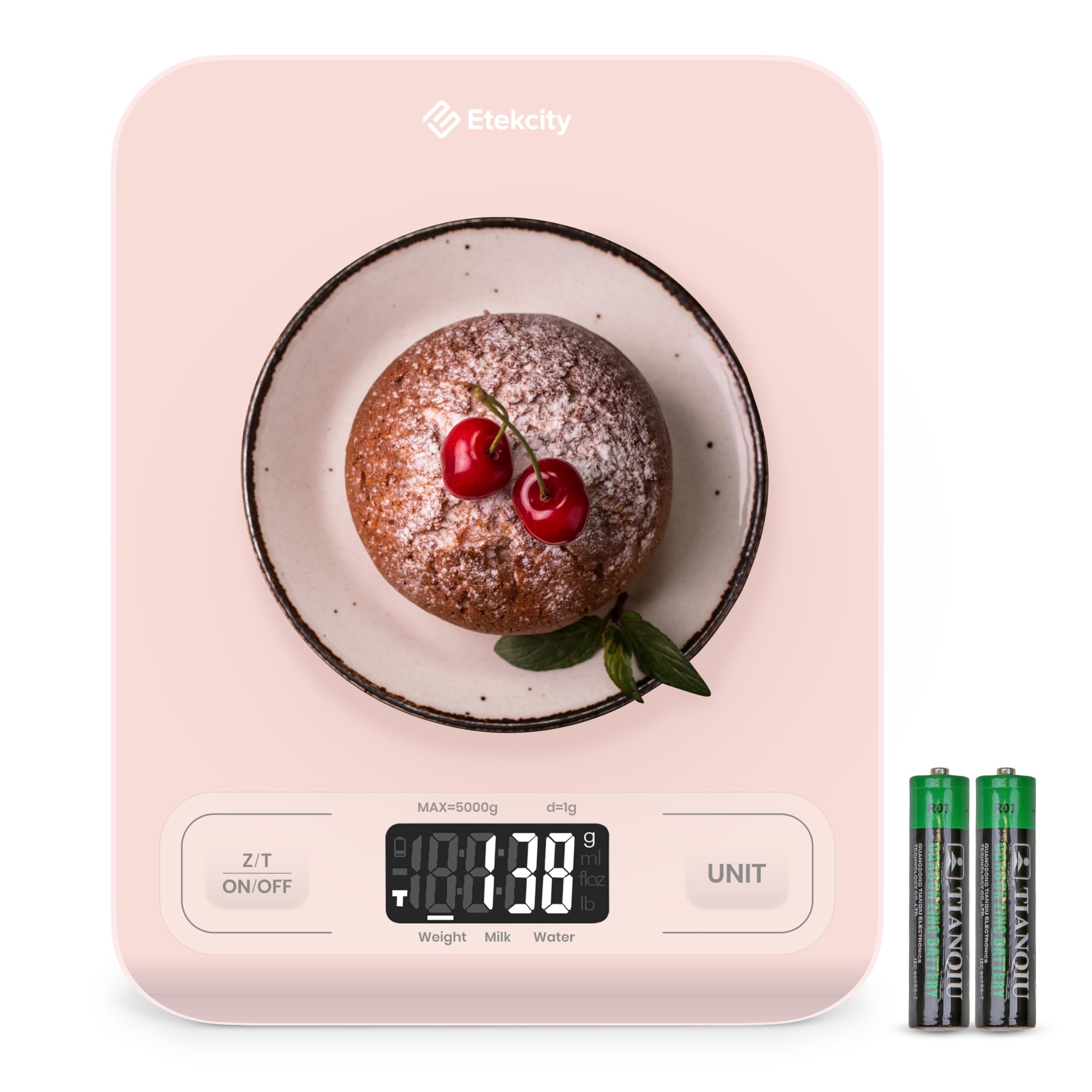 Etekcity Food Kitchen Scale, Digital Grams and Ounces, 11lb | Tare function, ideal for baking, weight loss, keto, meal prep, packages, liquids and jewelry, 304 Stainless Steel