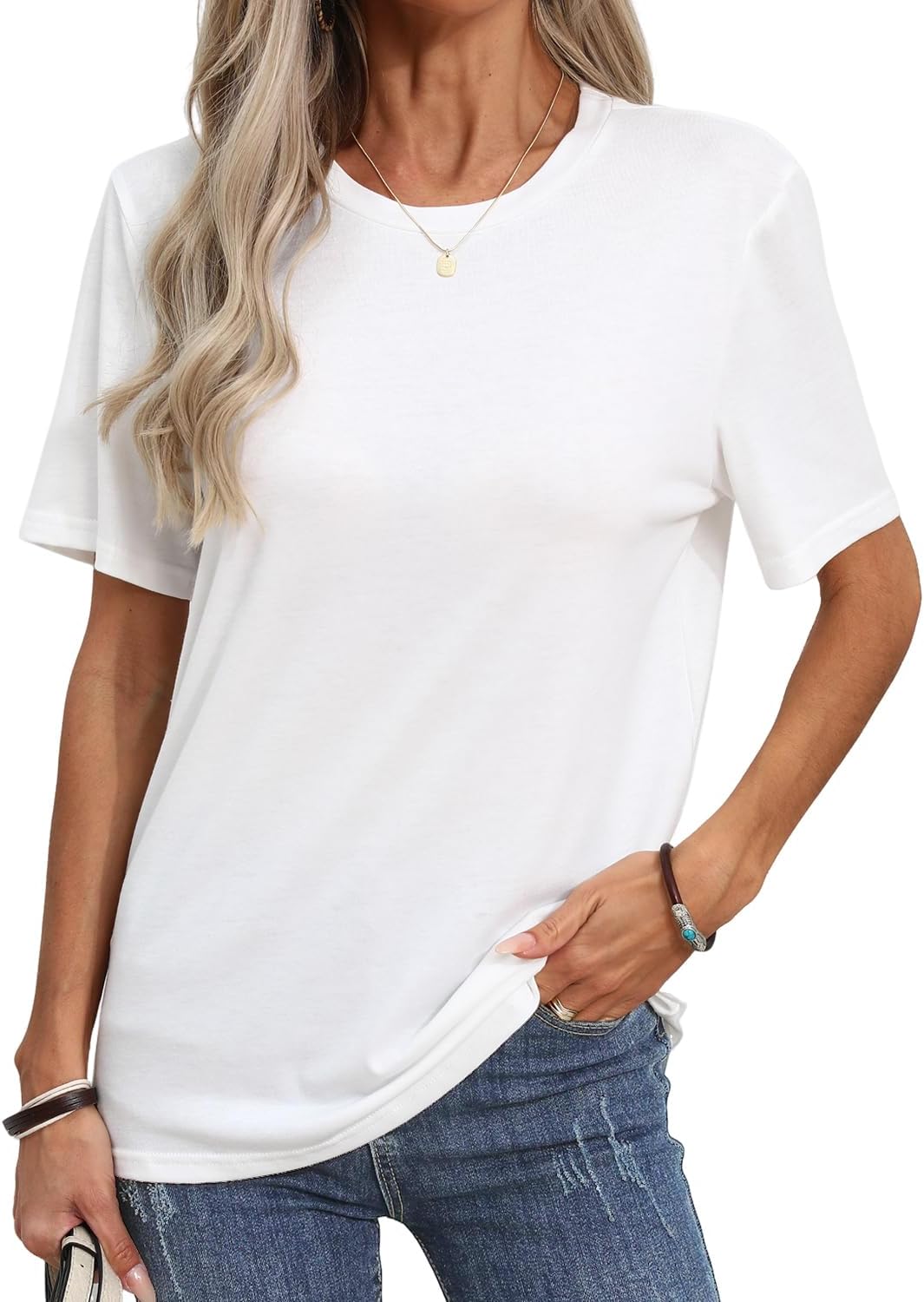 YEXIPO Womens Graphic Tees Short Sleeve Summer Tops Casual Cute T Shirts | Funny Letter Print, Crew Neck, Loose Fit