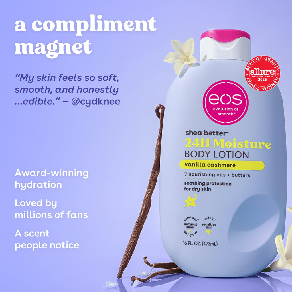 eos Shea Better Body Lotion- Strawberry Dream, with Natural Shea, 16 fl oz