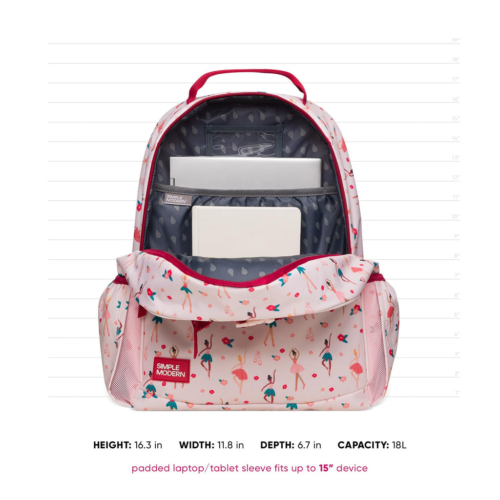 Simple Modern Disney Princess Kids Backpack for School, Girls, Boys | 12L | Fletcher Princess Rainbows Bookbag, School Backpack for Toddler, Preschool, Kindergarten | Fits Lunch Box, Cute | Medium