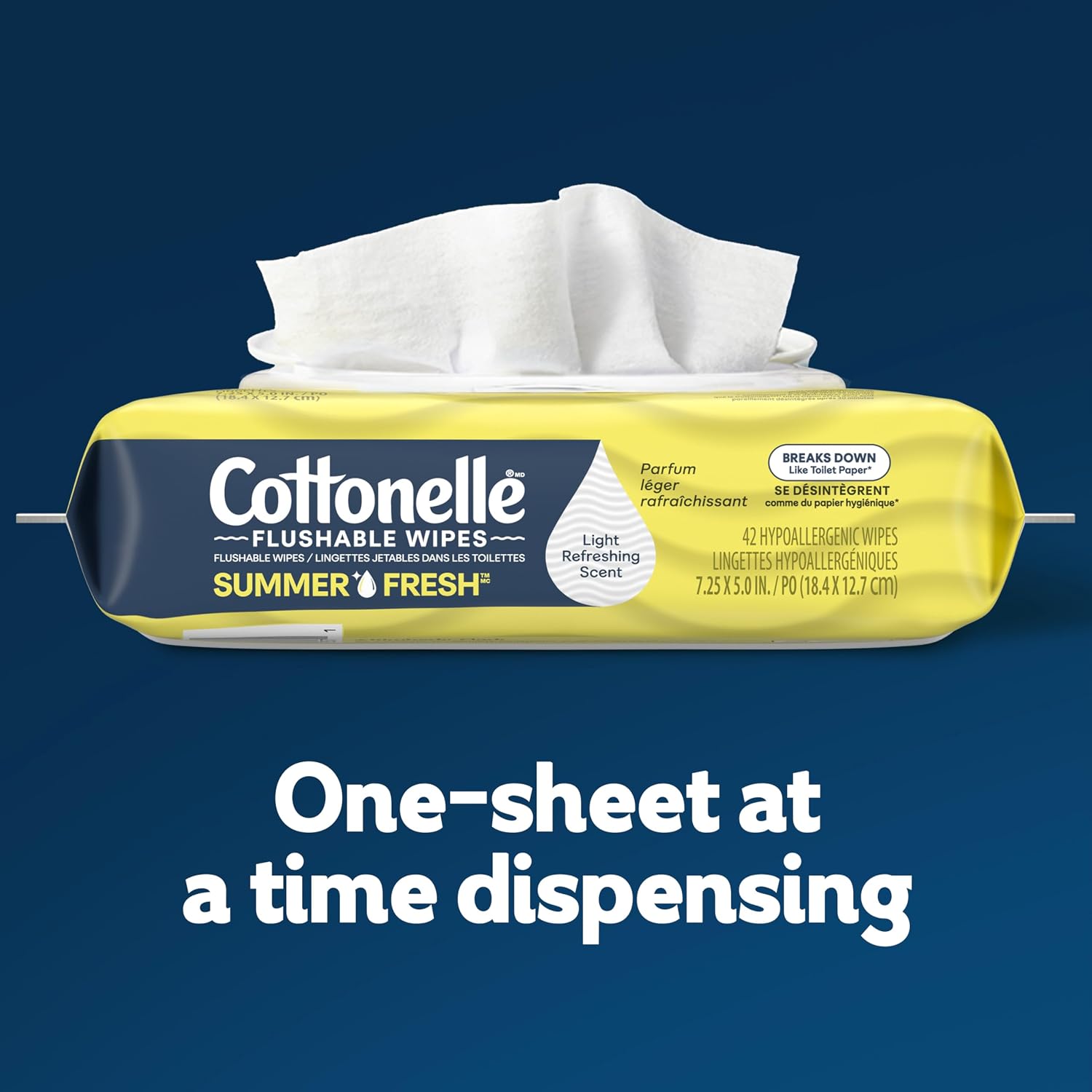 Cottonelle Fresh Feel Flushable Wipes, 8 Packs, 42 Wipes per Pack