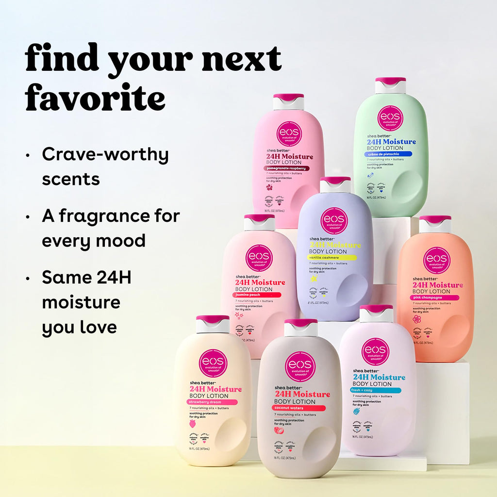 eos Shea Better Body Lotion- Strawberry Dream, with Natural Shea, 16 fl oz