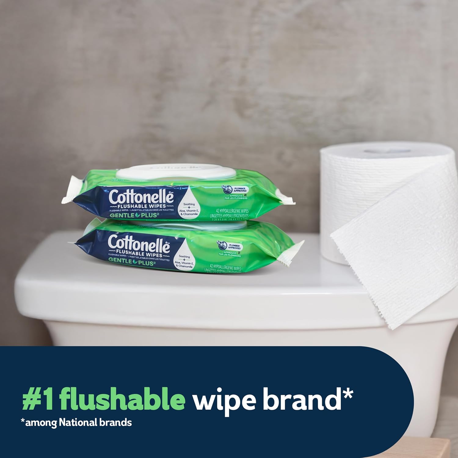 Cottonelle Fresh Feel Flushable Wipes, 8 Packs, 42 Wipes per Pack