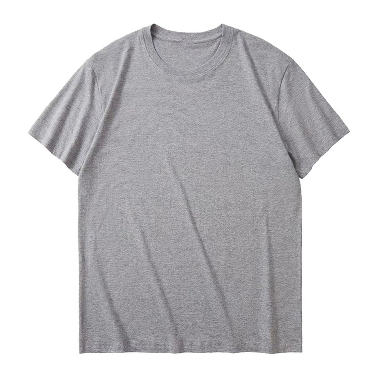Men's Solid Crew Neck T-Shirt, Soft Cotton Tee, Regular Fit, Lightweight Casual Top for Summer Layering, Comfort