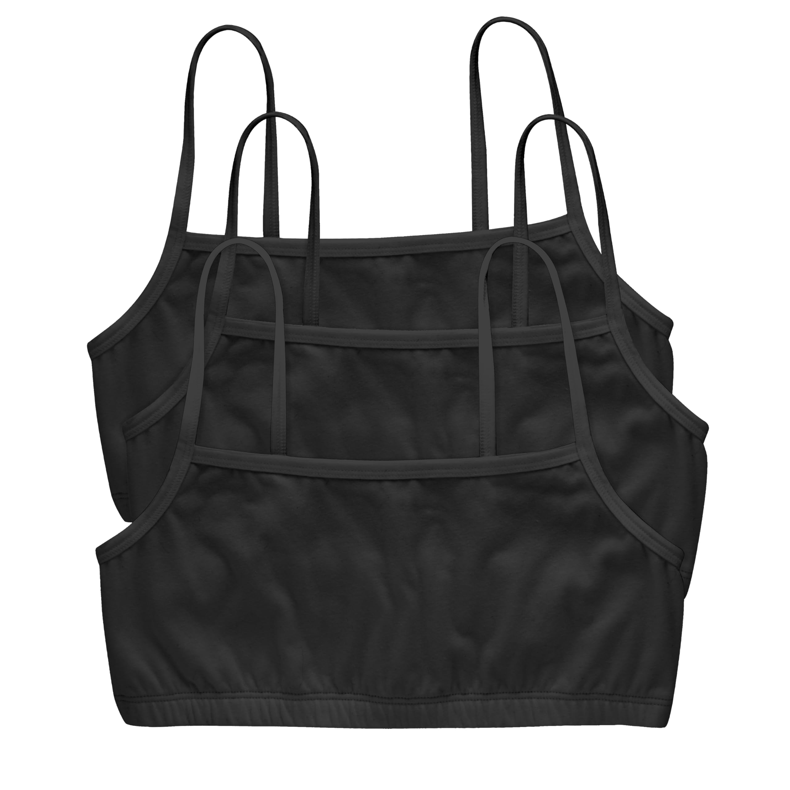 Hanes Women's String Bralette Pack, 3-Pack, Cotton Sports Bralette Bras for Women, Solid or Assorted Wireless Bras