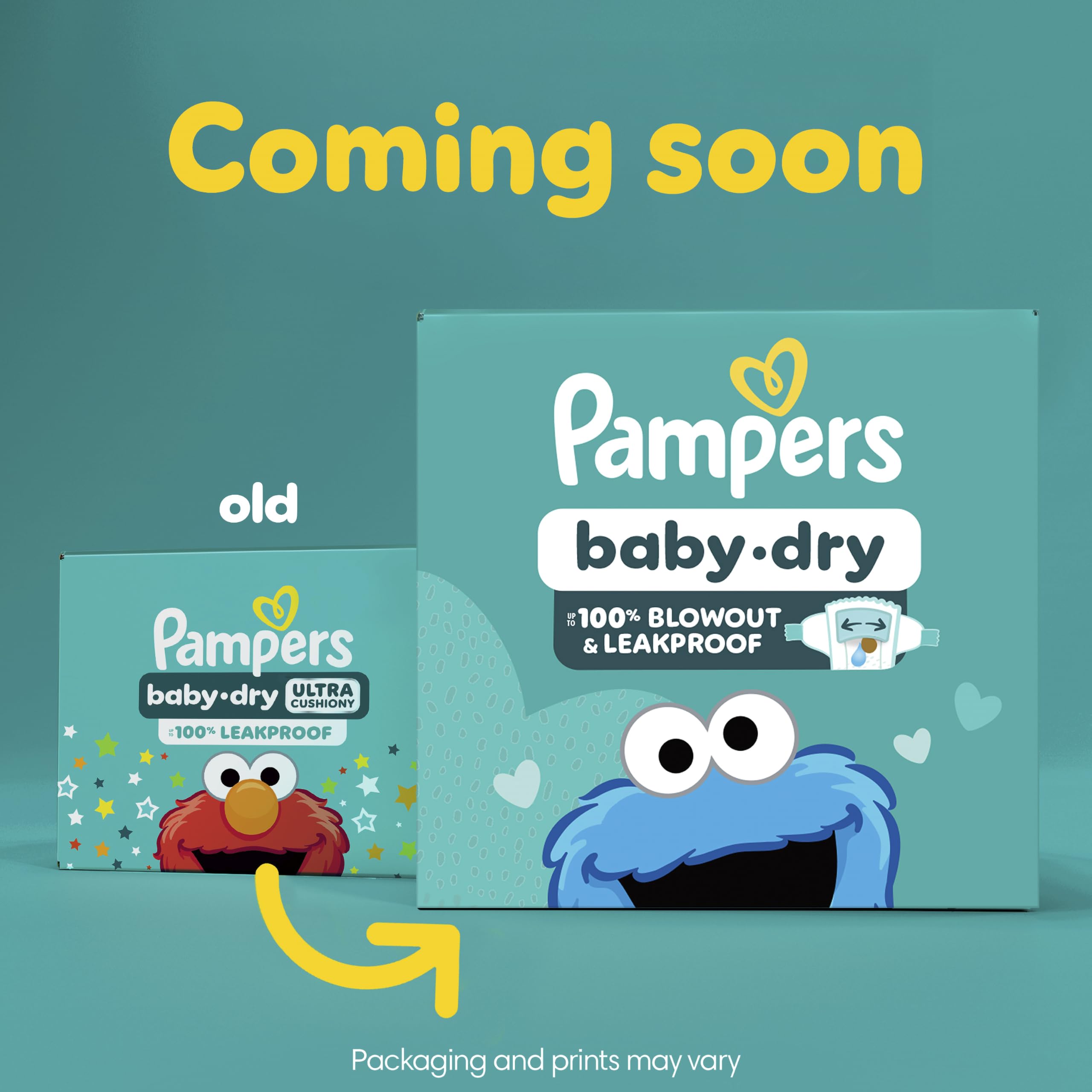 Pampers Diapers - Baby Dry - Size 3, 104 Count, Absorbent Disposable Infant Diaper (Packaging May Vary)