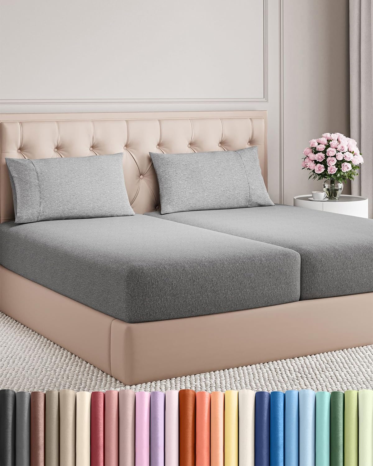 Queen Size 4 Piece Sheet Set - Comfy Breathable & Cooling Sheets - White