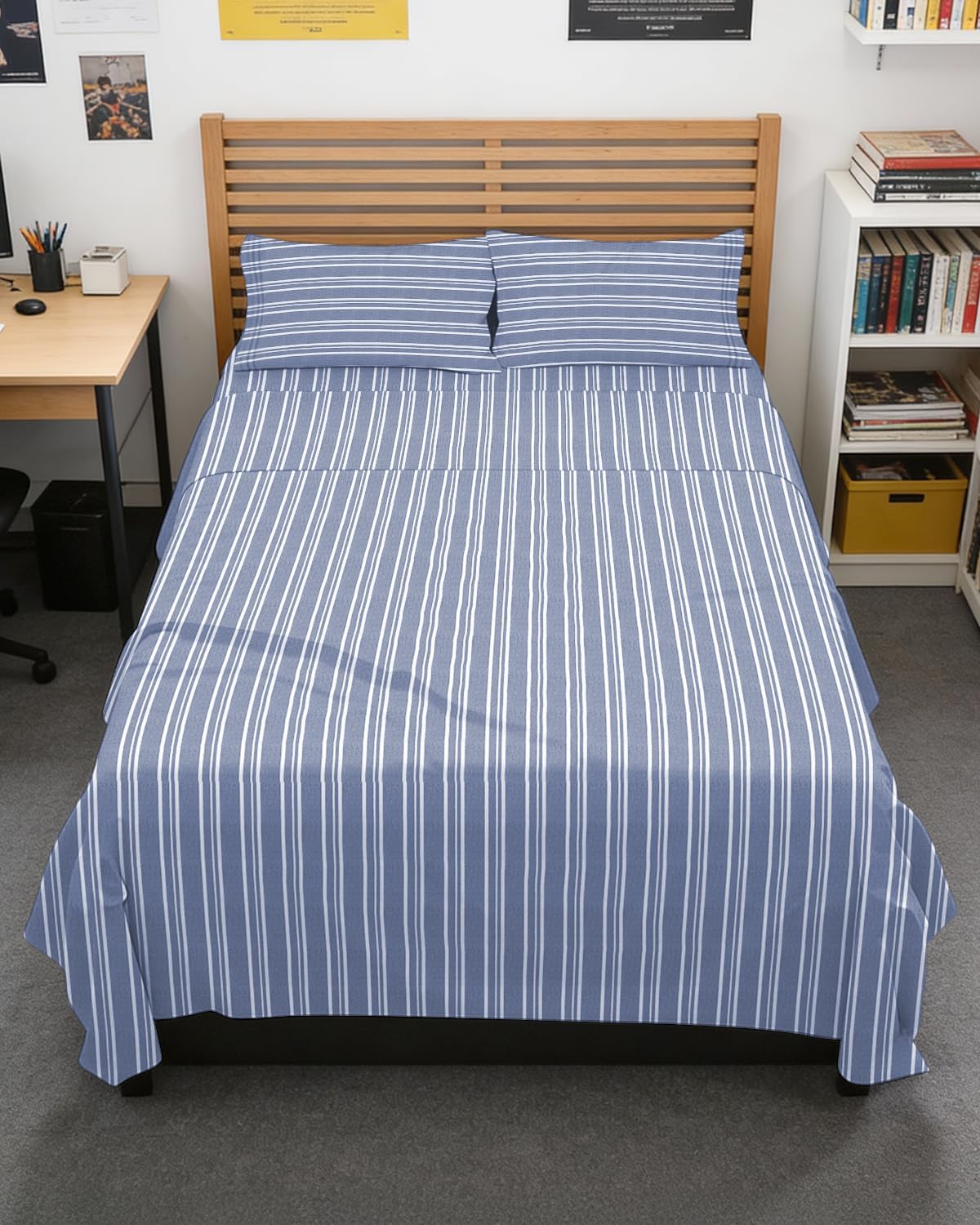 Queen Size 4 Piece Sheet Set - Comfy Breathable & Cooling Sheets - White