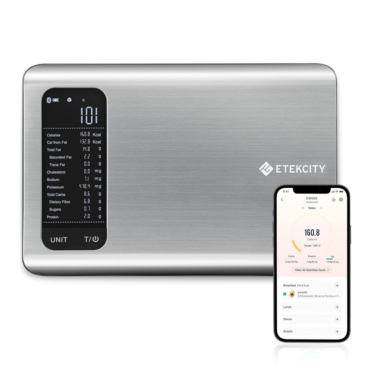 Etekcity Food Kitchen Scale, Digital Grams and Ounces, 11lb | Tare function, ideal for baking, weight loss, keto, meal prep, packages, liquids and jewelry, 304 Stainless Steel