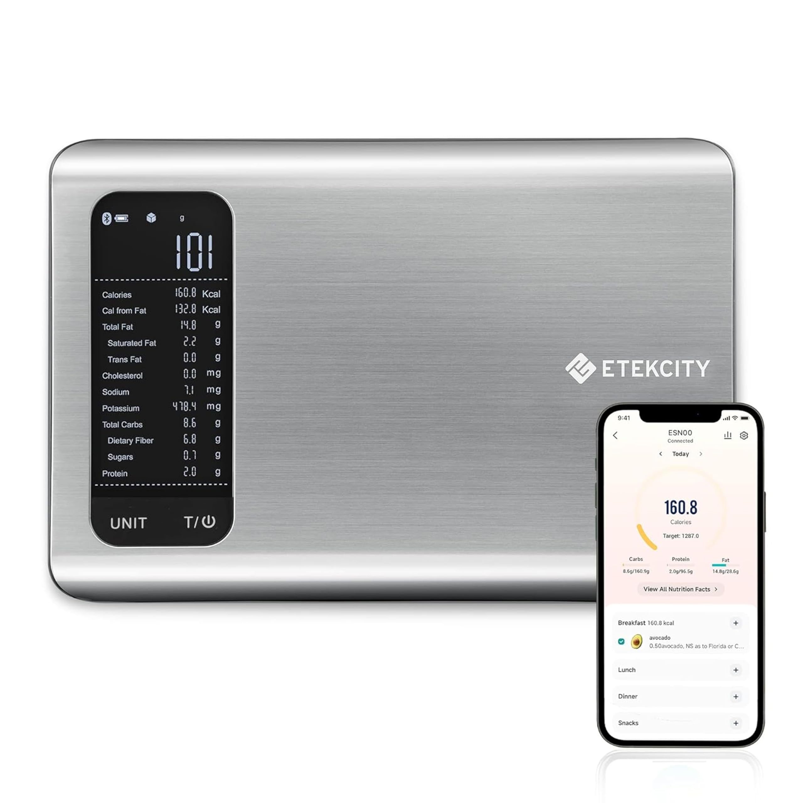 Etekcity Food Kitchen Scale, Digital Grams and Ounces, 11lb | Tare function, ideal for baking, weight loss, keto, meal prep, packages, liquids and jewelry, 304 Stainless Steel
