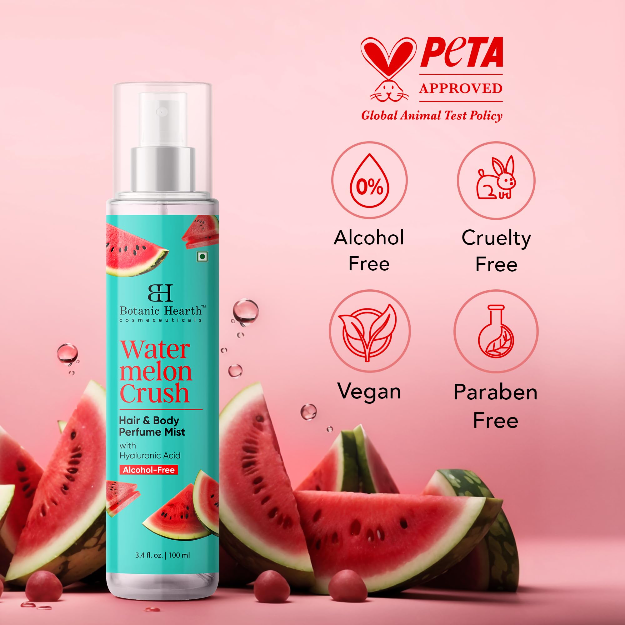 Botanic Hearth Vanilla Hair Perfume & Body Mist- 3.4 Fl oz | Long-Lasting Hair Deodorizer & Body Scent, Alcohol-Free Fragrance Hair Spray Everyday Wear, All Day Freshness for Women & Men
