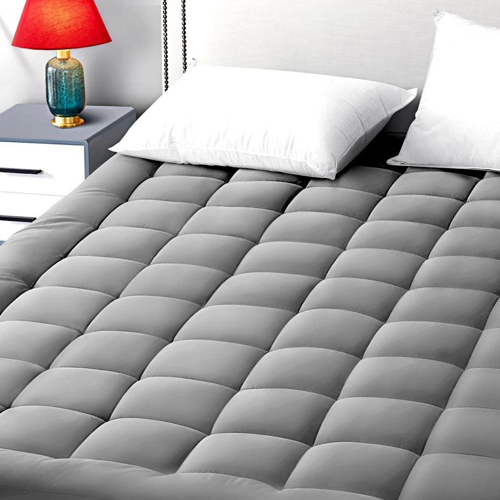EASELAND Twin XL Mattress Pad Cotton Pillow Top Mattress Topper White | College Dorm Mattress Cover Cooling Cotton Top,8-21" Deep Pocket Protector 39x80 Inches,Boxing Quilted & Machine Washable