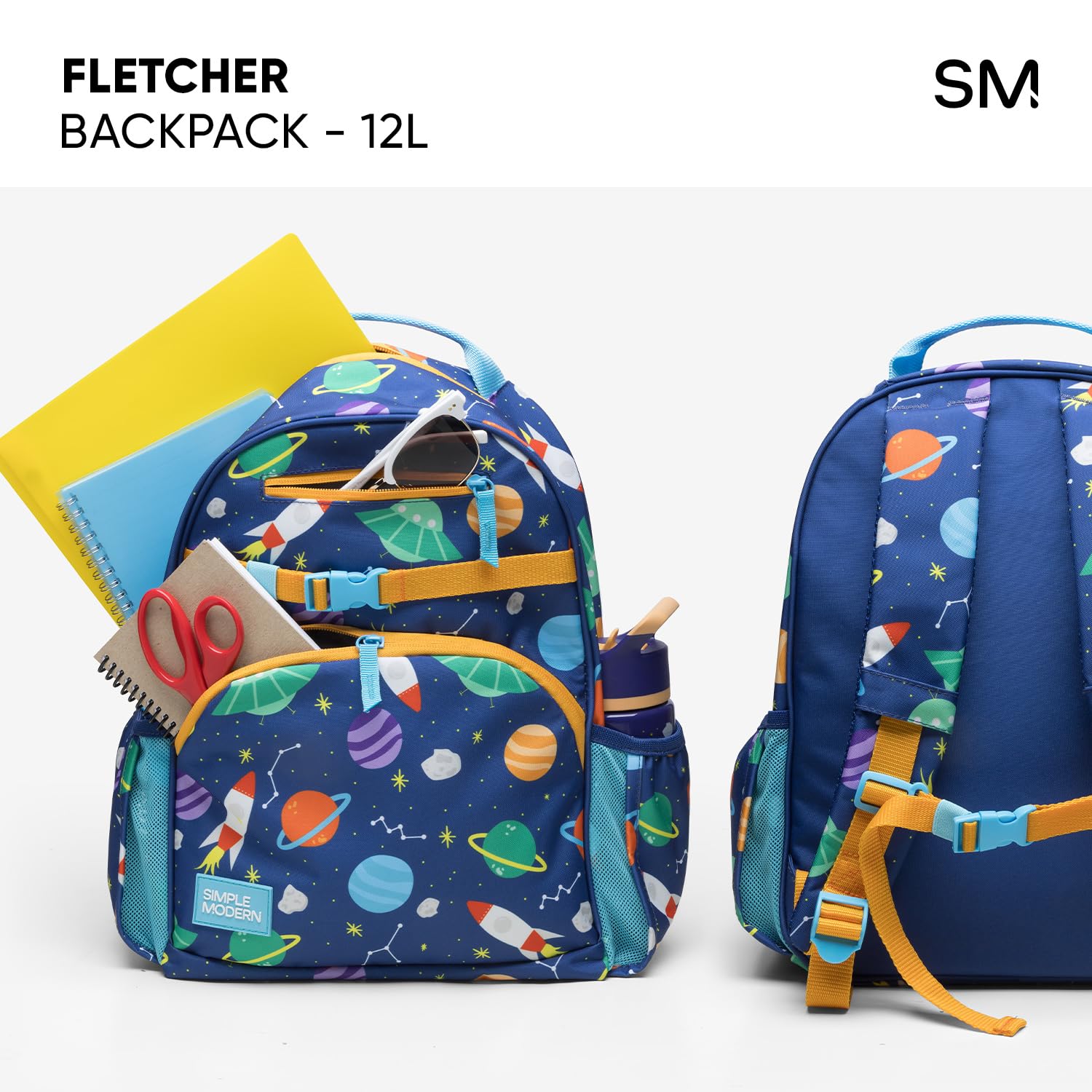 Simple Modern Disney Princess Kids Backpack for School, Girls, Boys | 12L | Fletcher Princess Rainbows Bookbag, School Backpack for Toddler, Preschool, Kindergarten | Fits Lunch Box, Cute | Medium