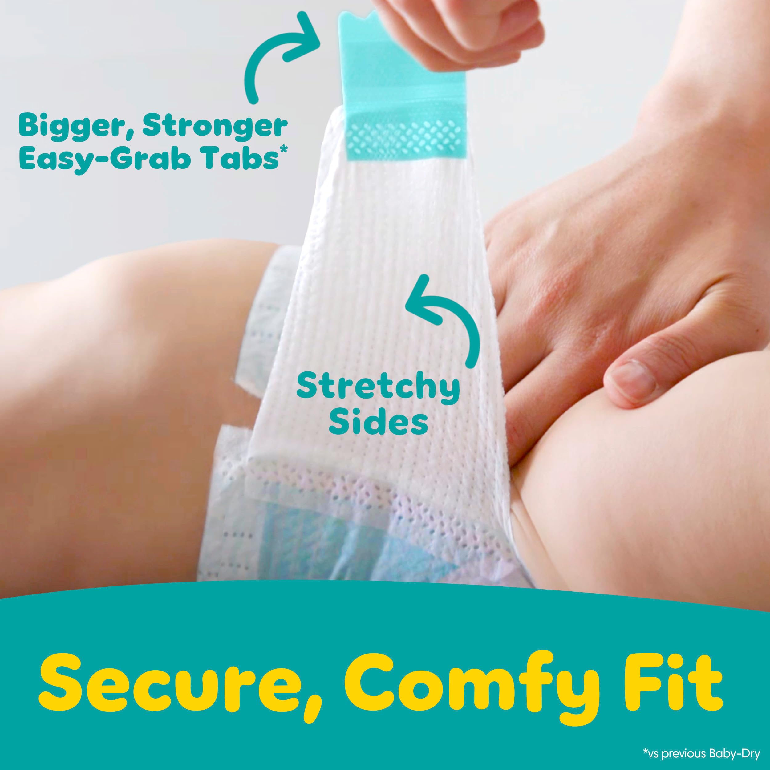 Pampers Diapers - Baby Dry - Size 3, 104 Count, Absorbent Disposable Infant Diaper (Packaging May Vary)
