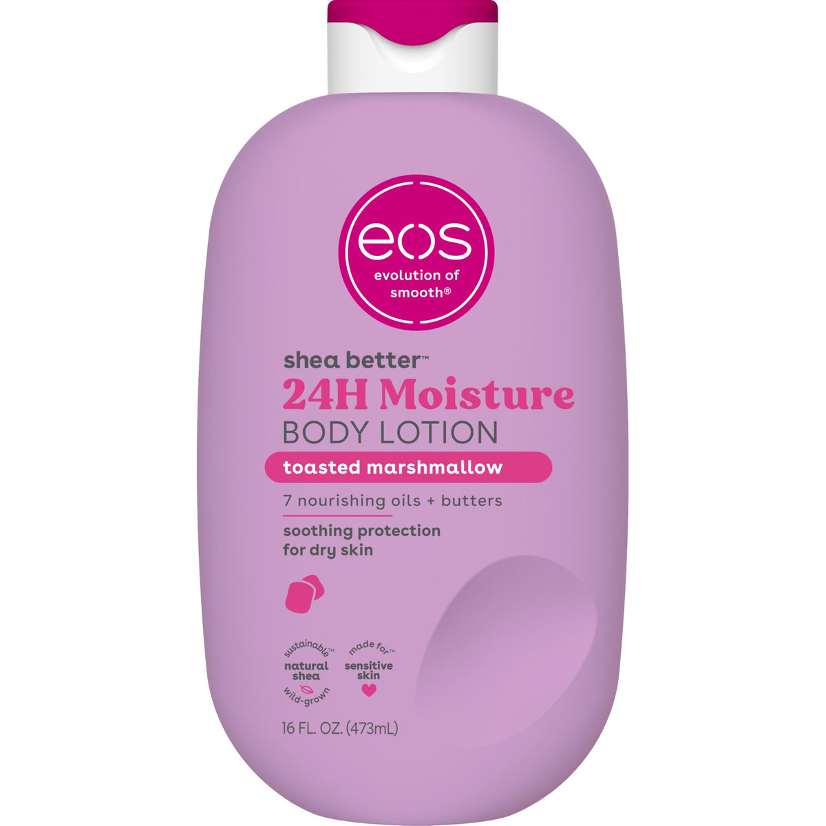 eos Shea Better Body Lotion- Strawberry Dream, with Natural Shea, 16 fl oz