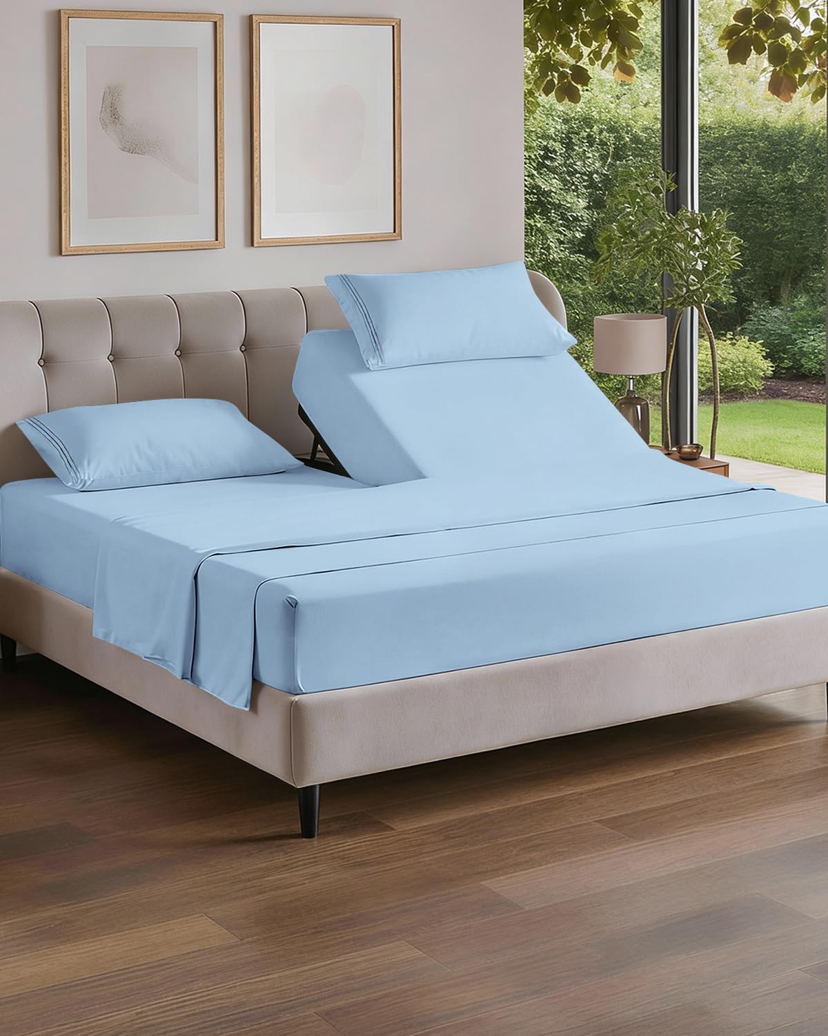 Queen Size 4 Piece Sheet Set - Comfy Breathable & Cooling Sheets - White