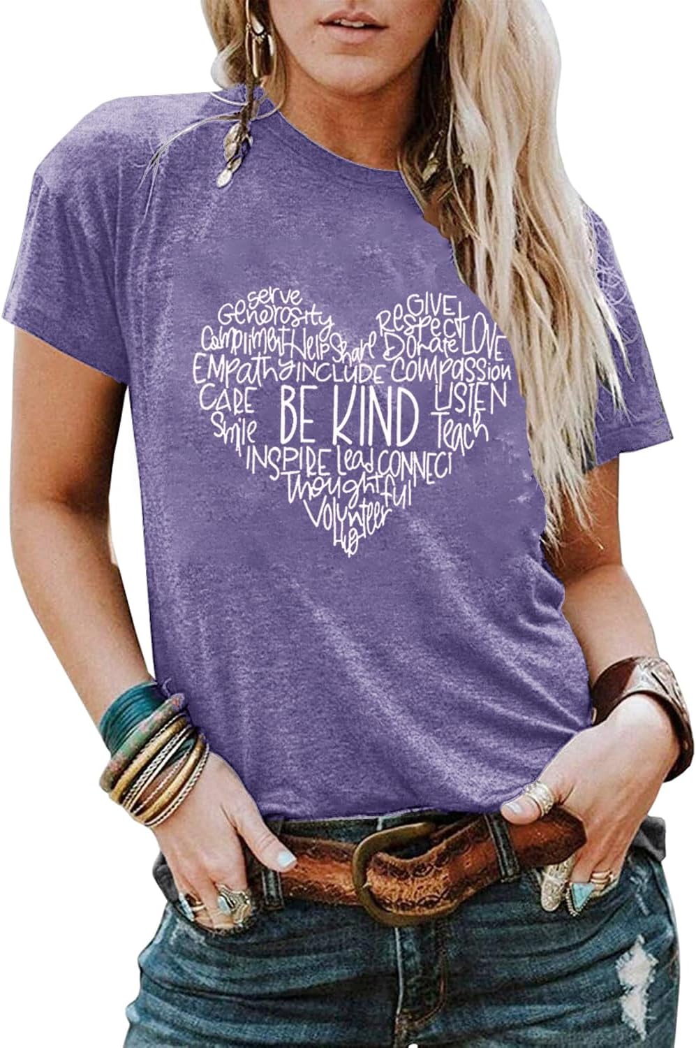 YEXIPO Womens Graphic Tees Short Sleeve Summer Tops Casual Cute T Shirts | Funny Letter Print, Crew Neck, Loose Fit
