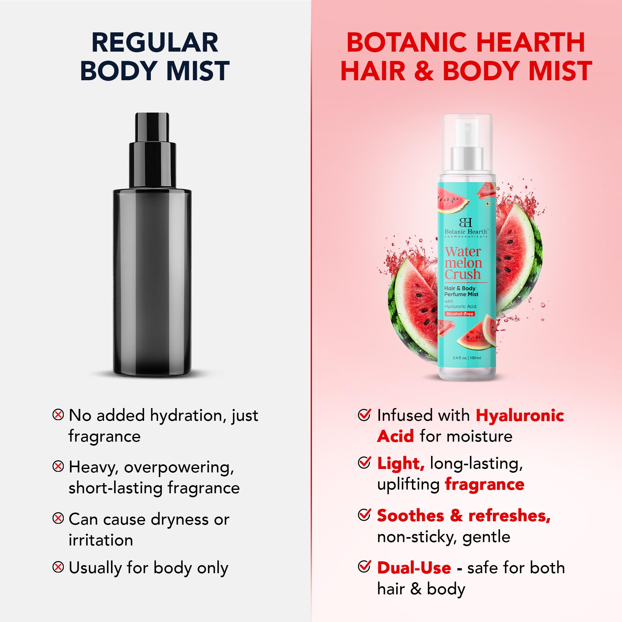 Botanic Hearth Vanilla Hair Perfume & Body Mist- 3.4 Fl oz | Long-Lasting Hair Deodorizer & Body Scent, Alcohol-Free Fragrance Hair Spray Everyday Wear, All Day Freshness for Women & Men