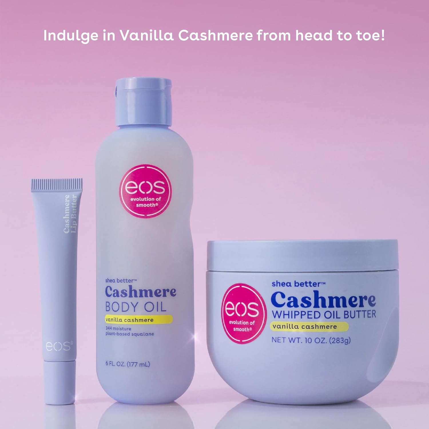 eos Body Wash, Vanilla Cashmere, Moisturizing Creamy Gel Formula with Shea Butter, Glycerin, Vitamin E, pH Balanced, Sensitive Skin, Vegan, 16 fl oz