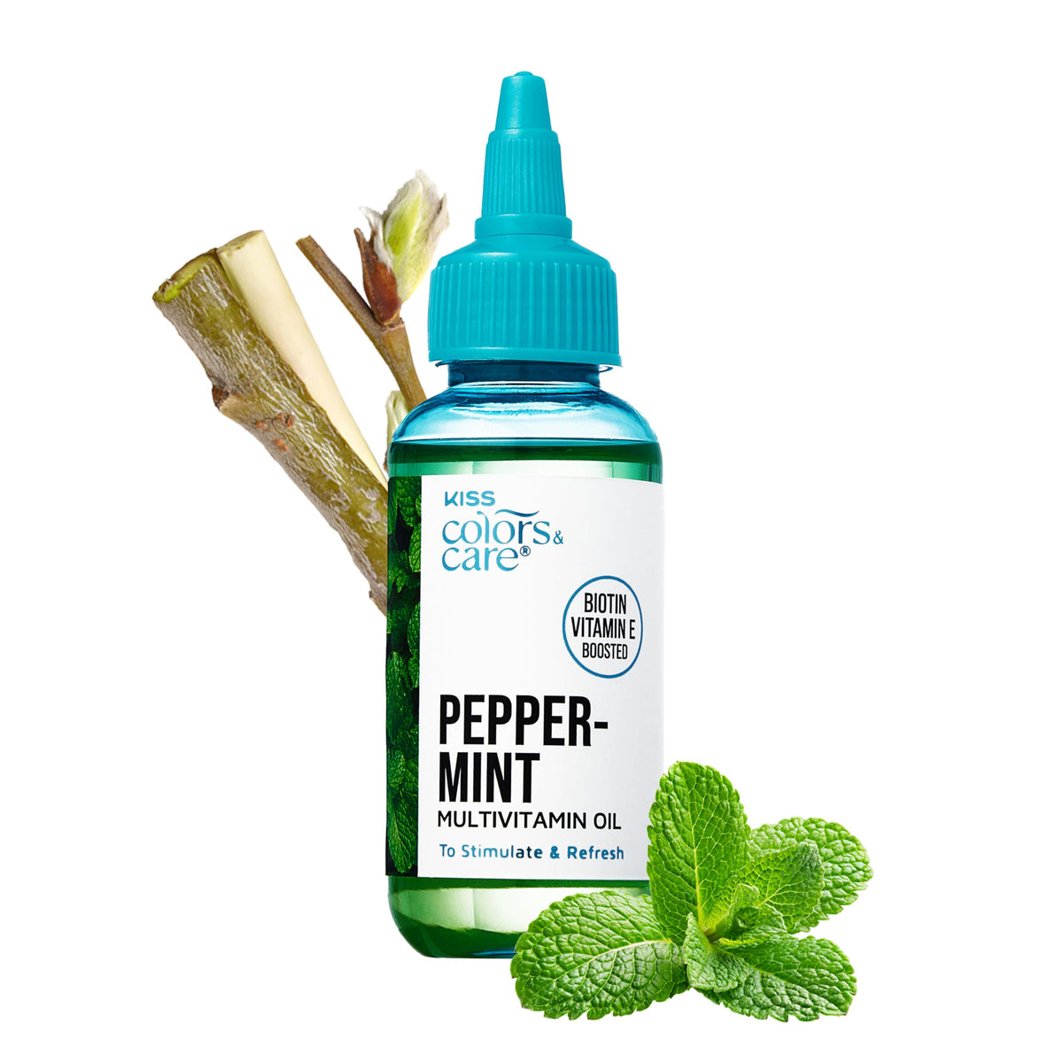 Kiss Colors & Care Tea Tree Multivitamin Oil for Hair & Skincare, Infused with Biotin, Vitamin E and Natural Oils for Long-Lasting Hydration & Repair, 2.5 fl. oz.