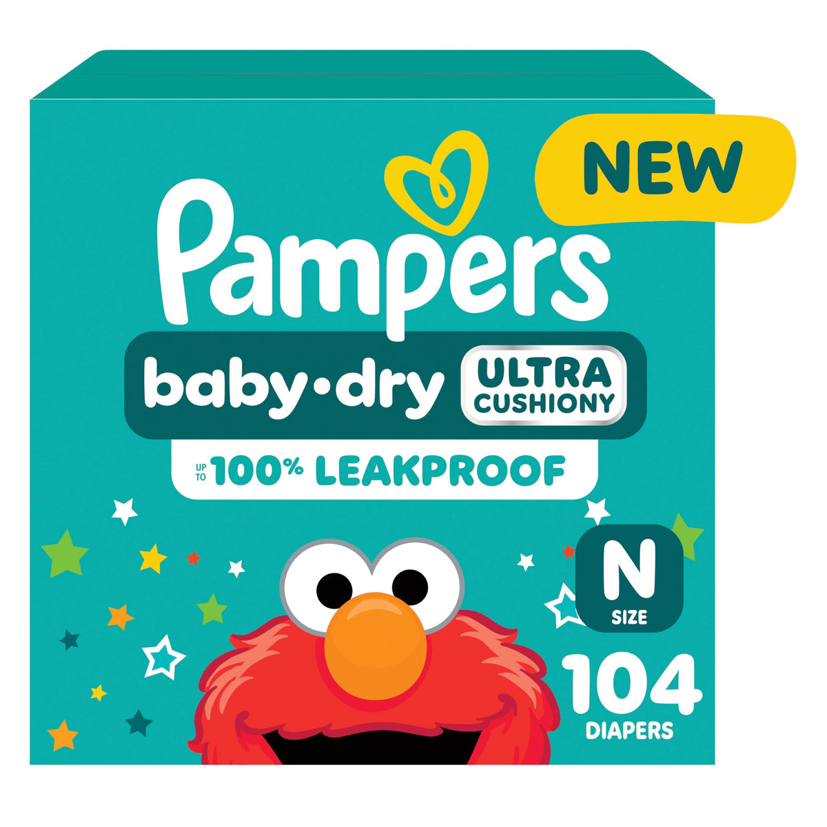 Pampers Diapers - Baby Dry - Size 3, 104 Count, Absorbent Disposable Infant Diaper (Packaging May Vary)