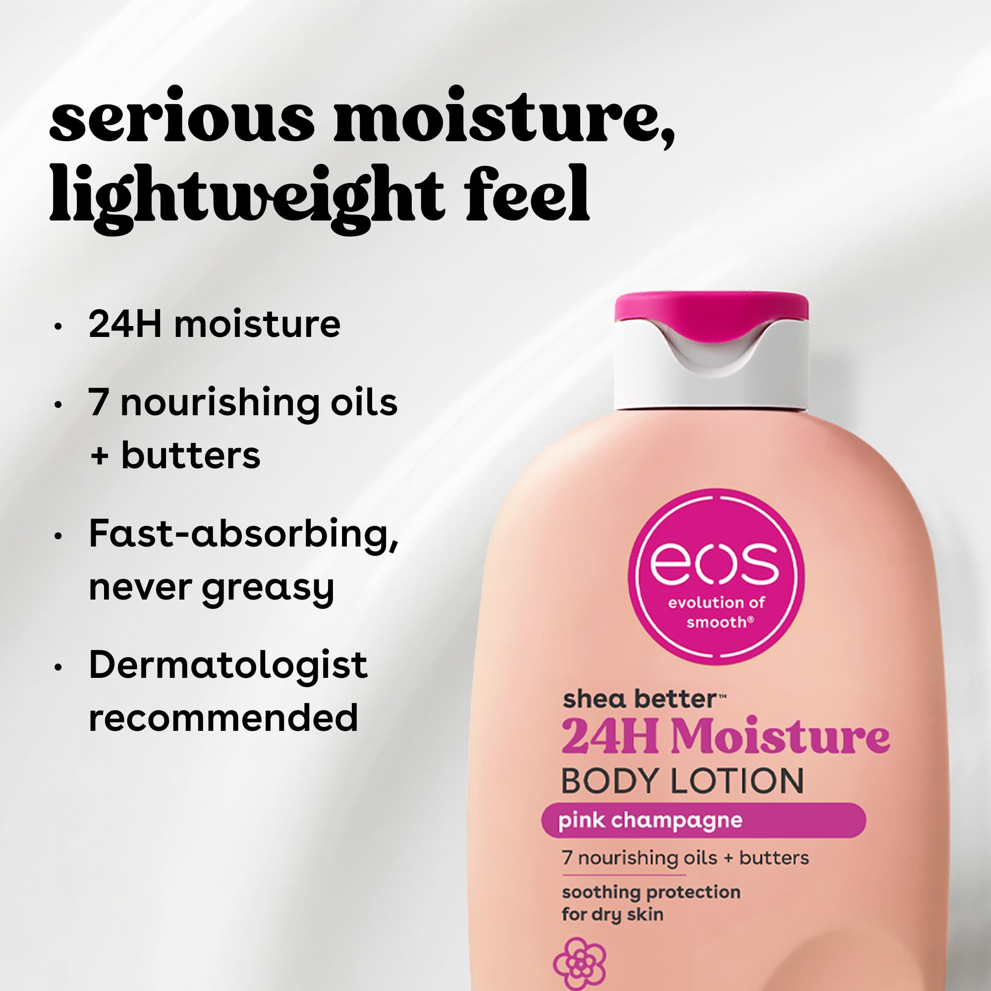 eos Shea Better Body Lotion- Strawberry Dream, with Natural Shea, 16 fl oz