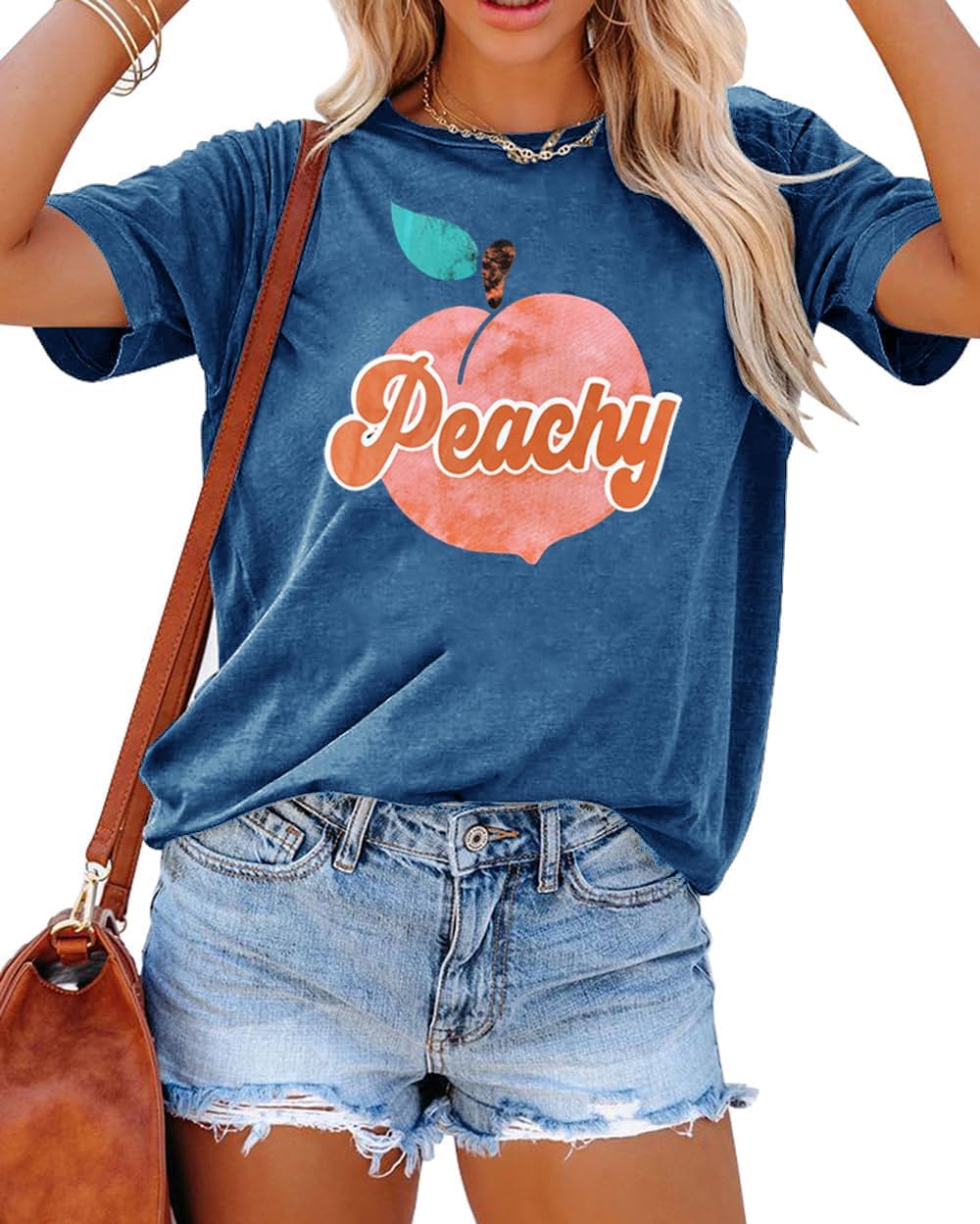 YEXIPO Womens Graphic Tees Short Sleeve Summer Tops Casual Cute T Shirts | Funny Letter Print, Crew Neck, Loose Fit
