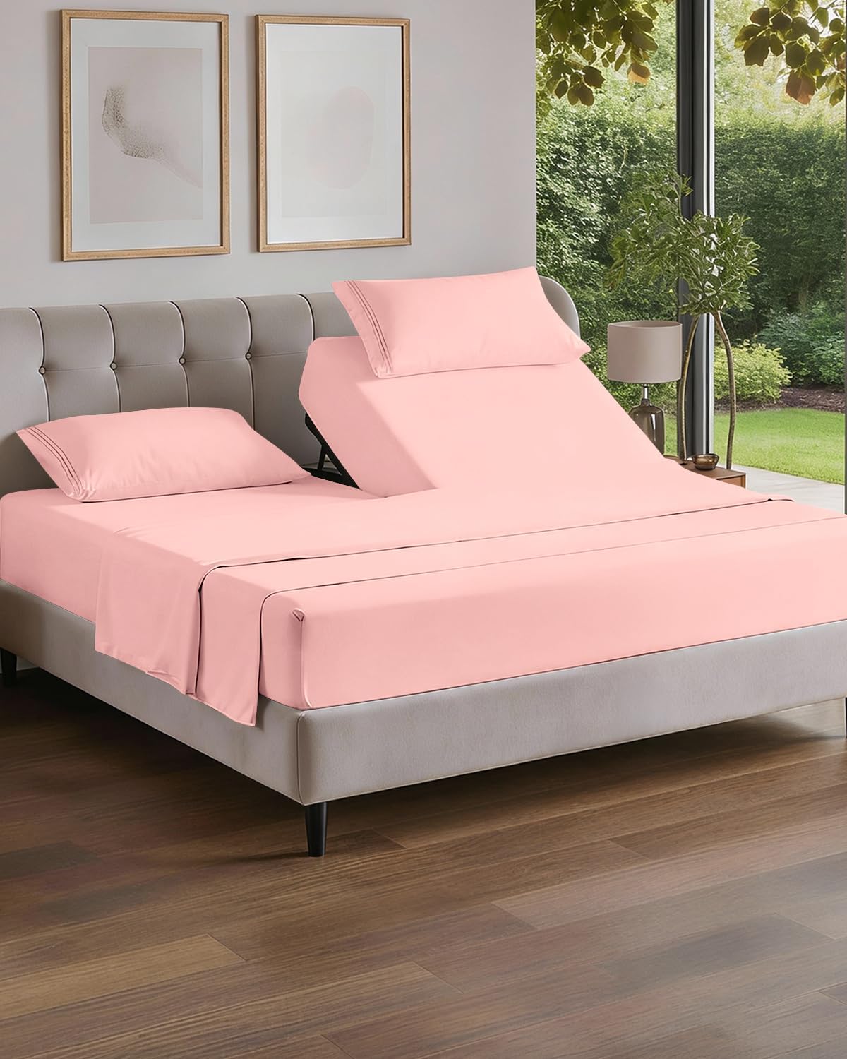 Queen Size 4 Piece Sheet Set - Comfy Breathable & Cooling Sheets - White