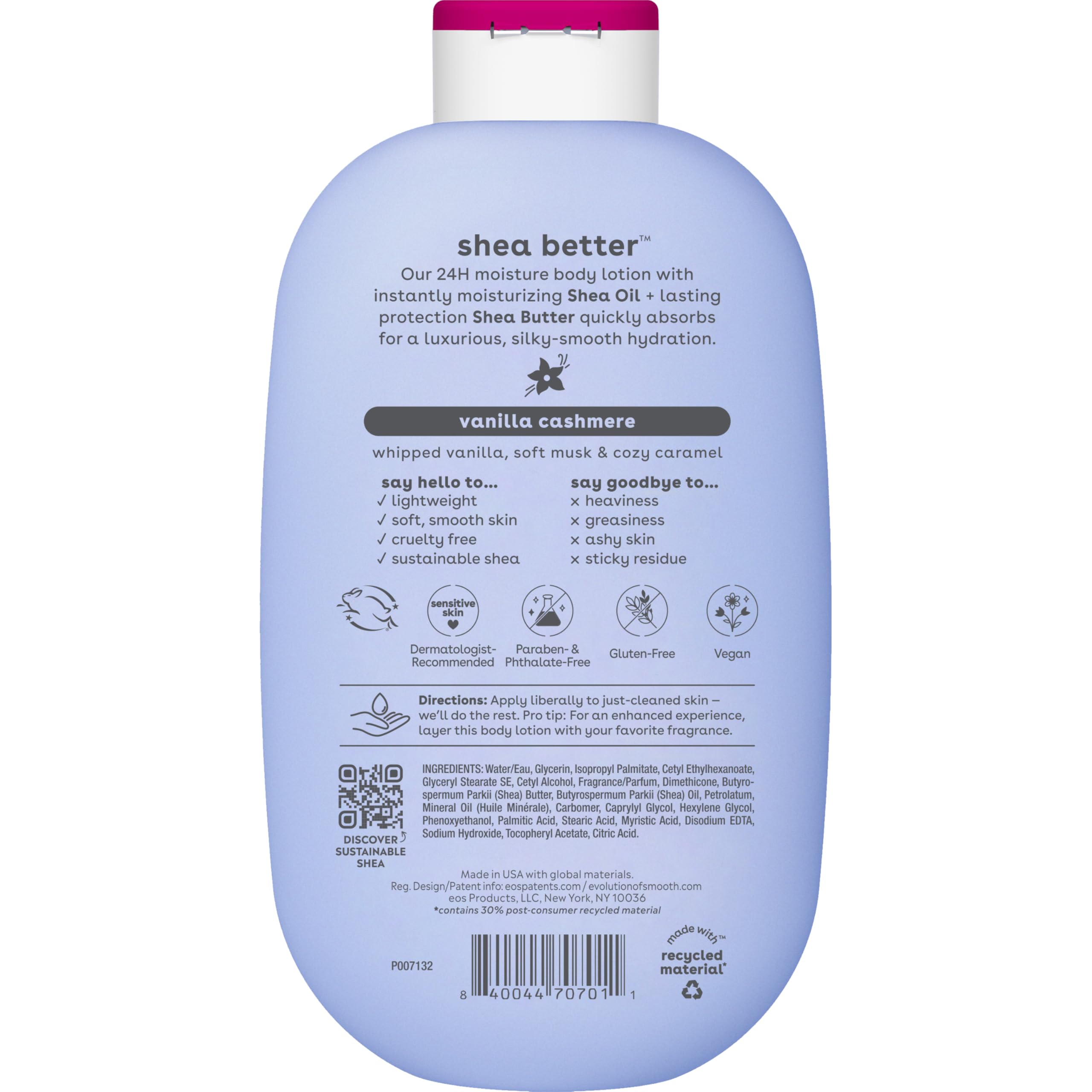 eos Shea Better Body Lotion- Strawberry Dream, with Natural Shea, 16 fl oz