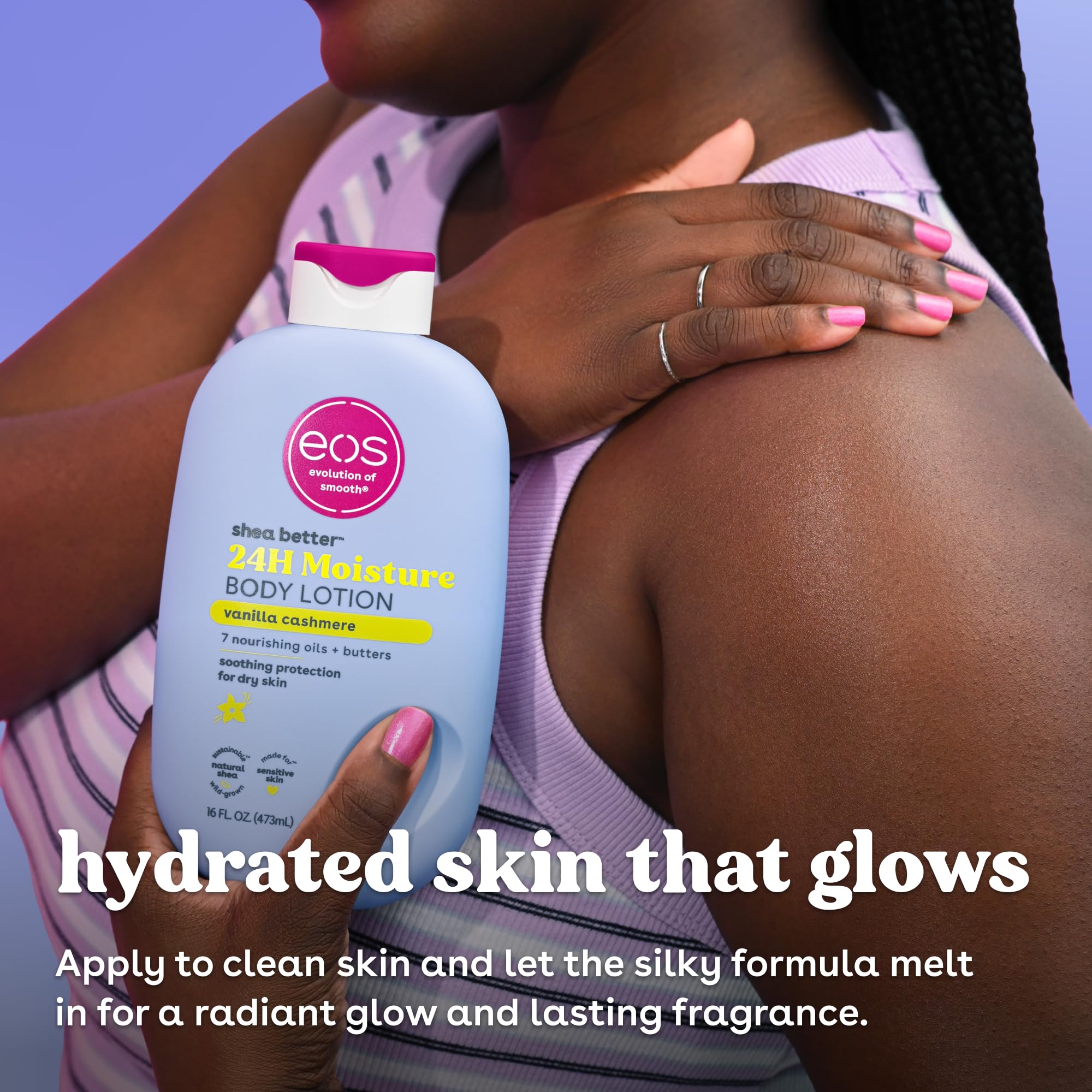 eos Shea Better Body Lotion- Strawberry Dream, with Natural Shea, 16 fl oz
