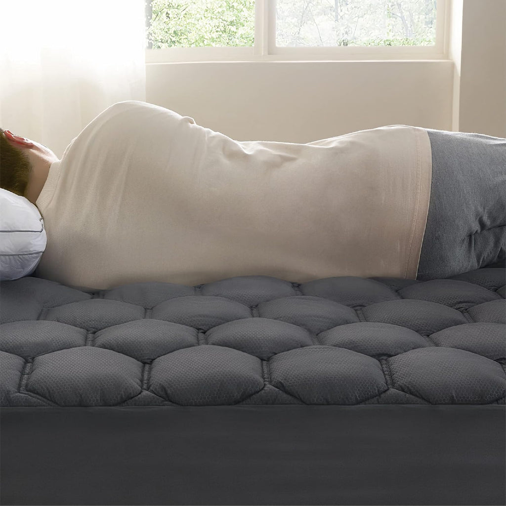 Bedsure Twin XL Mattress Pad - Soft Mattress Topper for College Dorm Room Essentials, Extra Long Twin Quilted Fitted Bed Cover Protector with 8-21 Inches Deep Pocket, Washable, White, 39x80 Inches