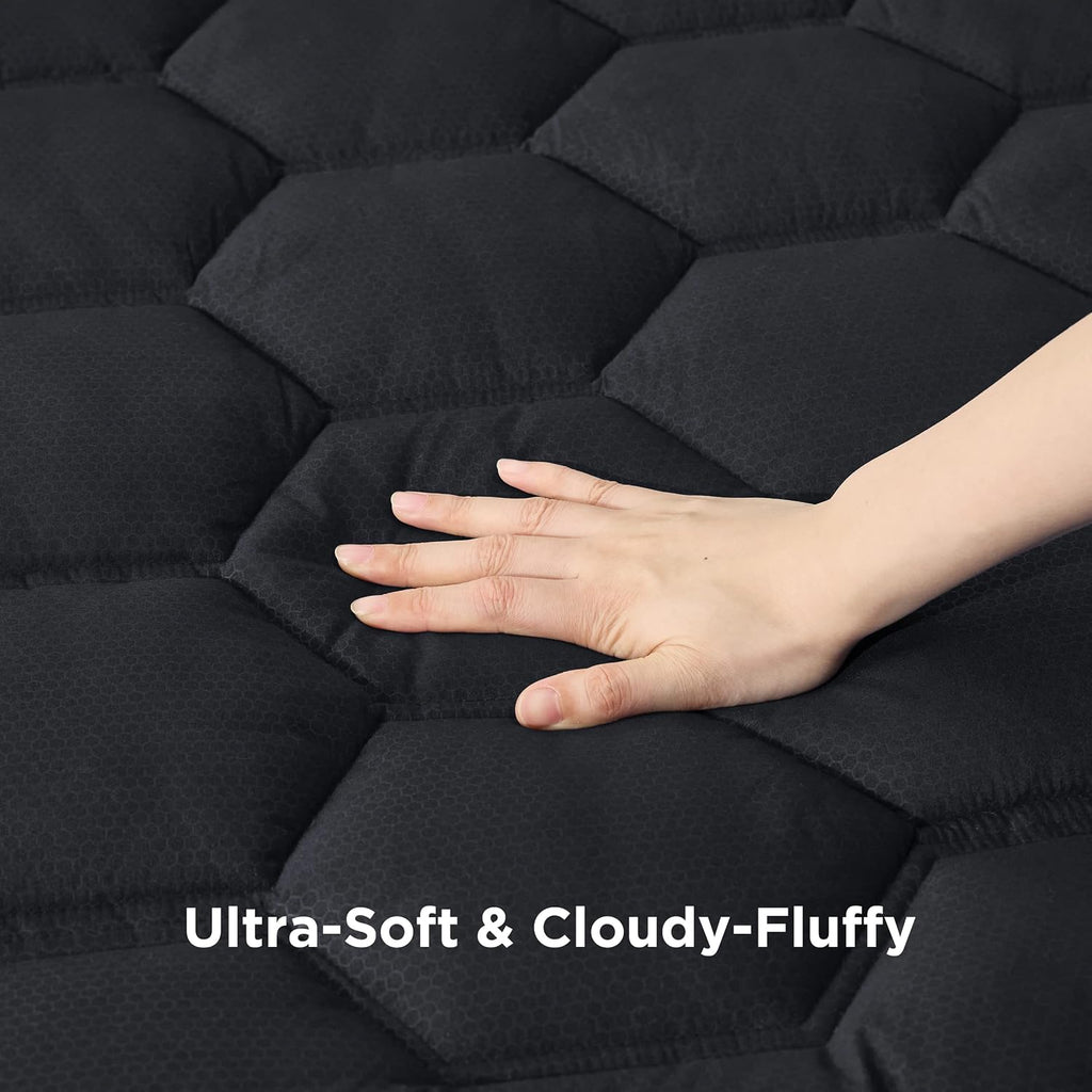Bedsure Twin XL Mattress Pad - Soft Mattress Topper for College Dorm Room Essentials, Extra Long Twin Quilted Fitted Bed Cover Protector with 8-21 Inches Deep Pocket, Washable, White, 39x80 Inches