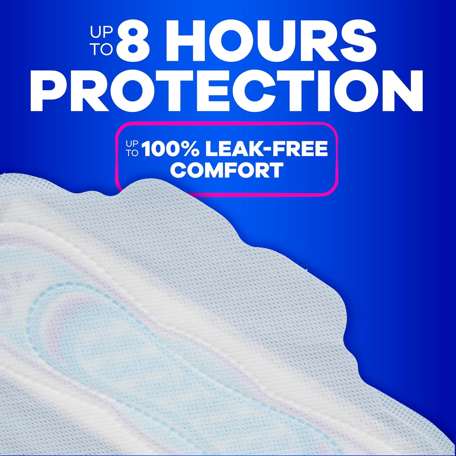 Always Ultra Thin Feminine Pads with Wings for Women, Size 2, Long Super Absorbency, Unscented, Up to 100% Leak-Free Protection, 58 Count