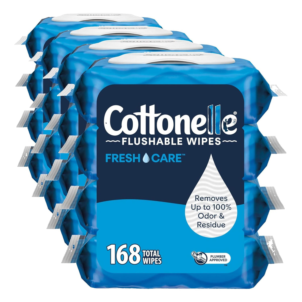 Cottonelle Fresh Feel Flushable Wipes, 8 Packs, 42 Wipes per Pack
