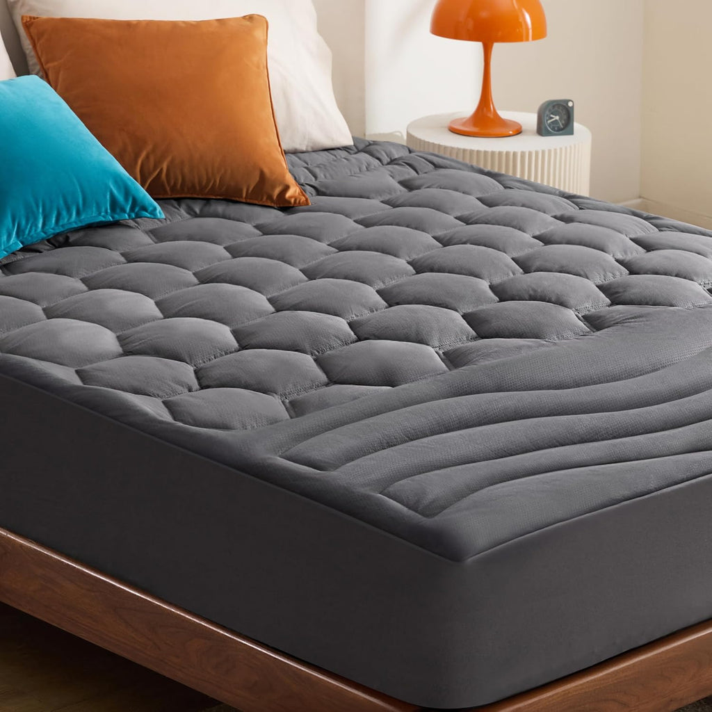 Bedsure Twin XL Mattress Pad - Soft Mattress Topper for College Dorm Room Essentials, Extra Long Twin Quilted Fitted Bed Cover Protector with 8-21 Inches Deep Pocket, Washable, White, 39x80 Inches