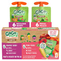 GoGo squeeZ No Sugar Added Organic Fruit & veggieZ Applesauce, 12 Count | Kids On The Go Fruit & Veggie Snack, Peach and Berry; 3.2 Oz Pouches, Gluten and Nut Free, Recloseable Cap, BPA-Free