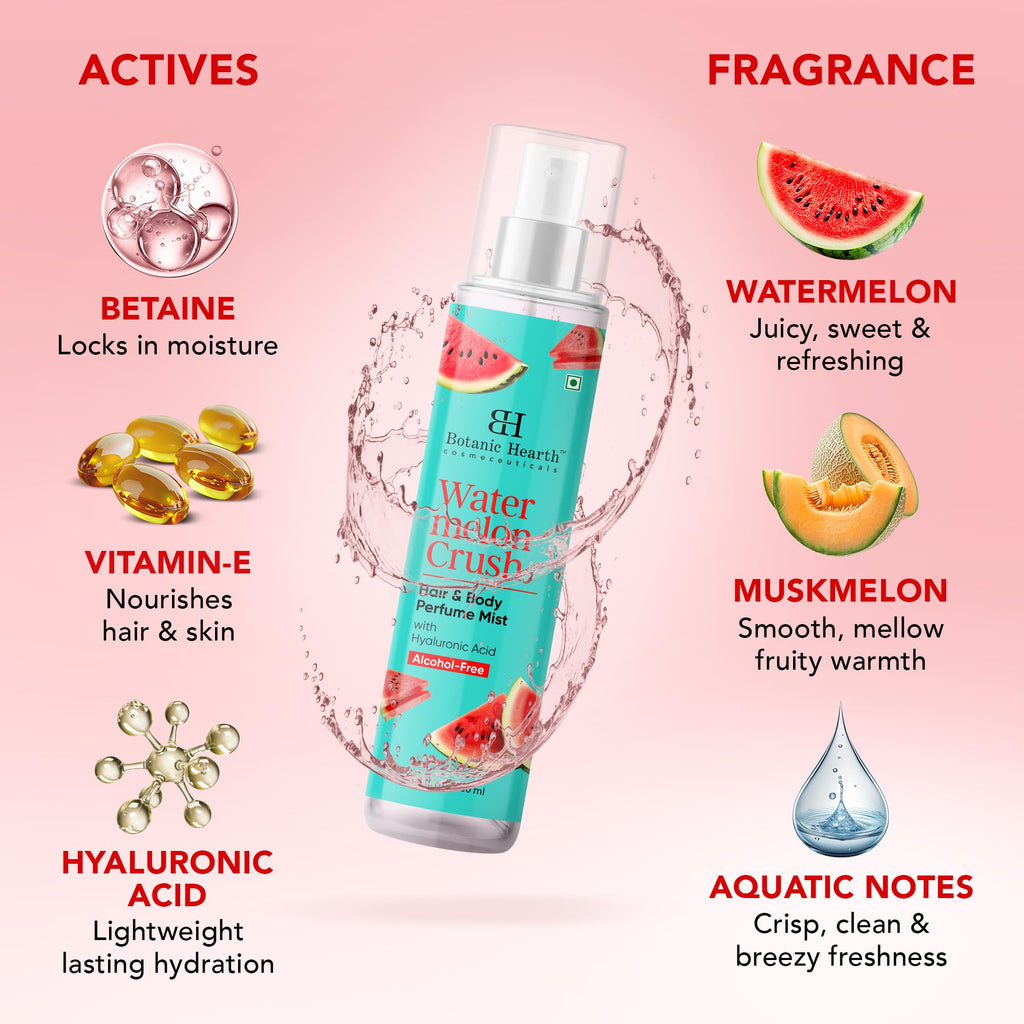Botanic Hearth Vanilla Hair Perfume & Body Mist- 3.4 Fl oz | Long-Lasting Hair Deodorizer & Body Scent, Alcohol-Free Fragrance Hair Spray Everyday Wear, All Day Freshness for Women & Men