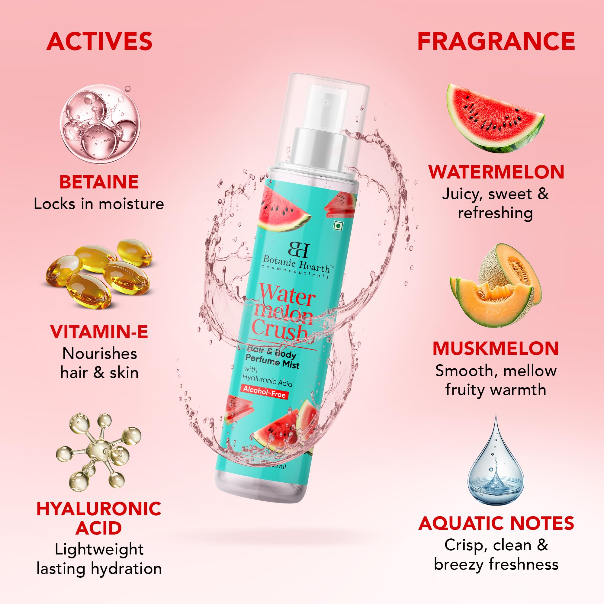 Botanic Hearth Vanilla Hair Perfume & Body Mist- 3.4 Fl oz | Long-Lasting Hair Deodorizer & Body Scent, Alcohol-Free Fragrance Hair Spray Everyday Wear, All Day Freshness for Women & Men