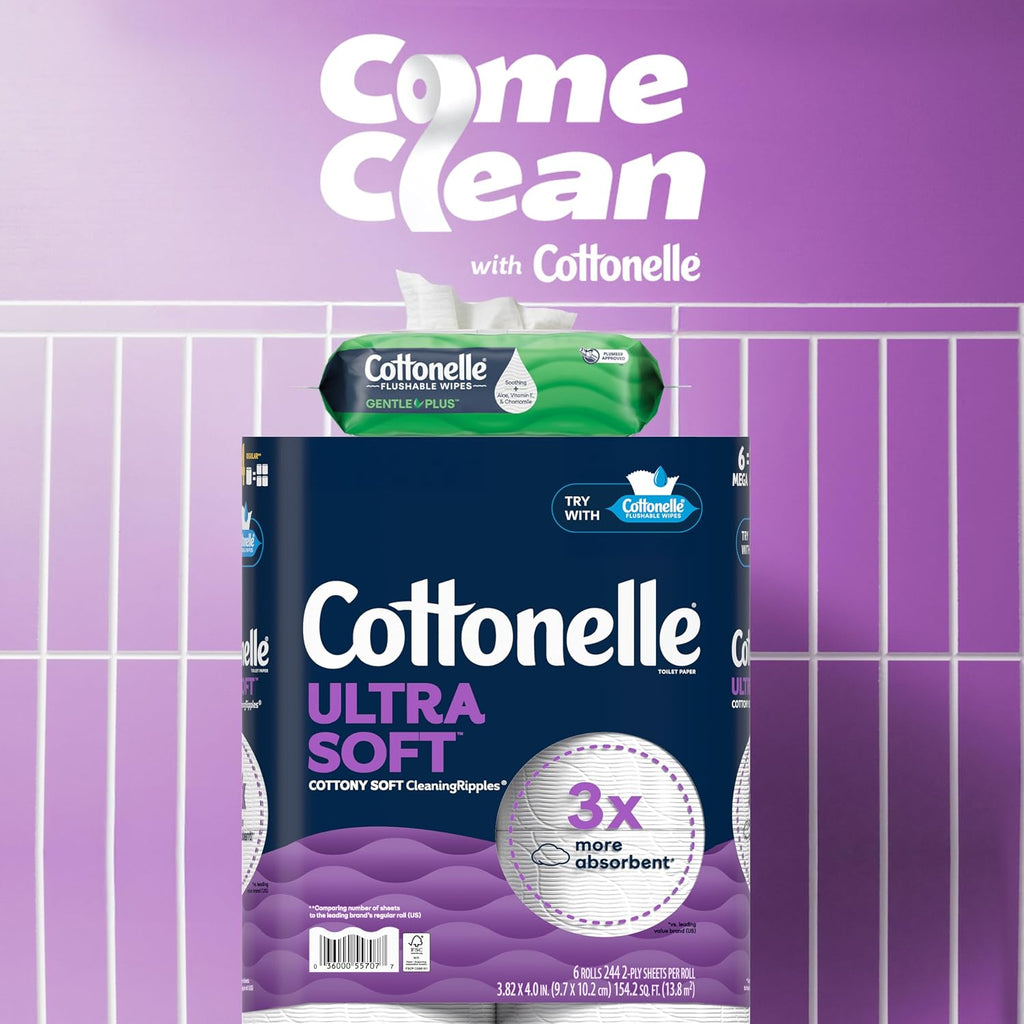 Cottonelle Fresh Feel Flushable Wipes, 8 Packs, 42 Wipes per Pack