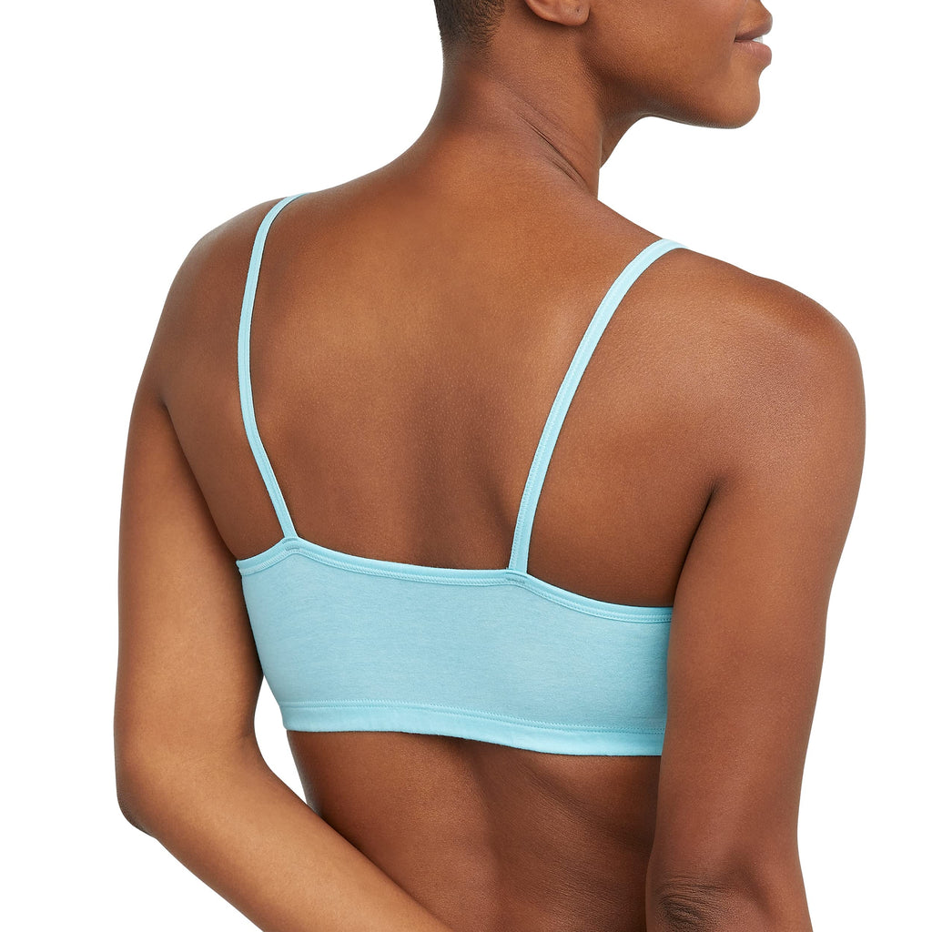 Hanes Women's String Bralette Pack, 3-Pack, Cotton Sports Bralette Bras for Women, Solid or Assorted Wireless Bras