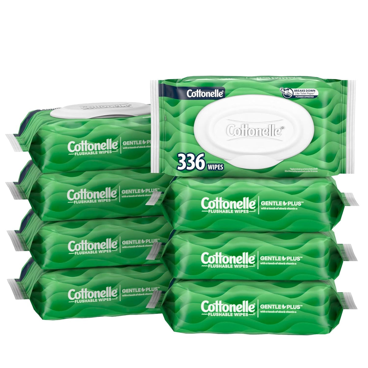 Cottonelle Fresh Feel Flushable Wipes, 8 Packs, 42 Wipes per Pack