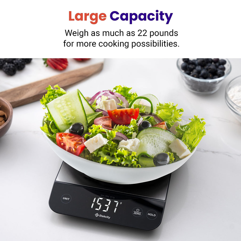 Etekcity Food Kitchen Scale, Digital Grams and Ounces, 11lb | Tare function, ideal for baking, weight loss, keto, meal prep, packages, liquids and jewelry, 304 Stainless Steel