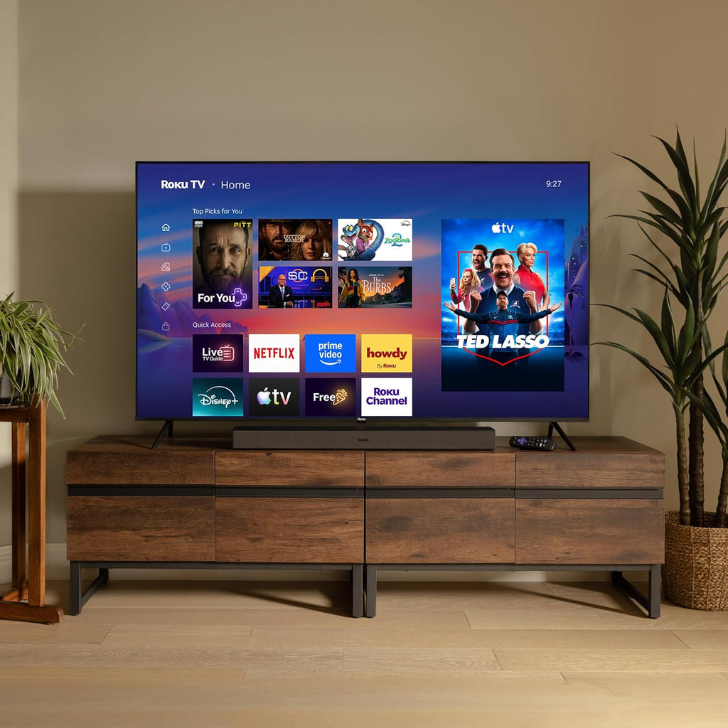 Roku 55-Inch Select Series Smart TV 2026-4K QLED TV - Roku TV | Flat Screen QLED Television with Voice Remote, Wi-Fi & Bluetooth Headphone Mode - Streaming Live Local News, Sports, & Movies