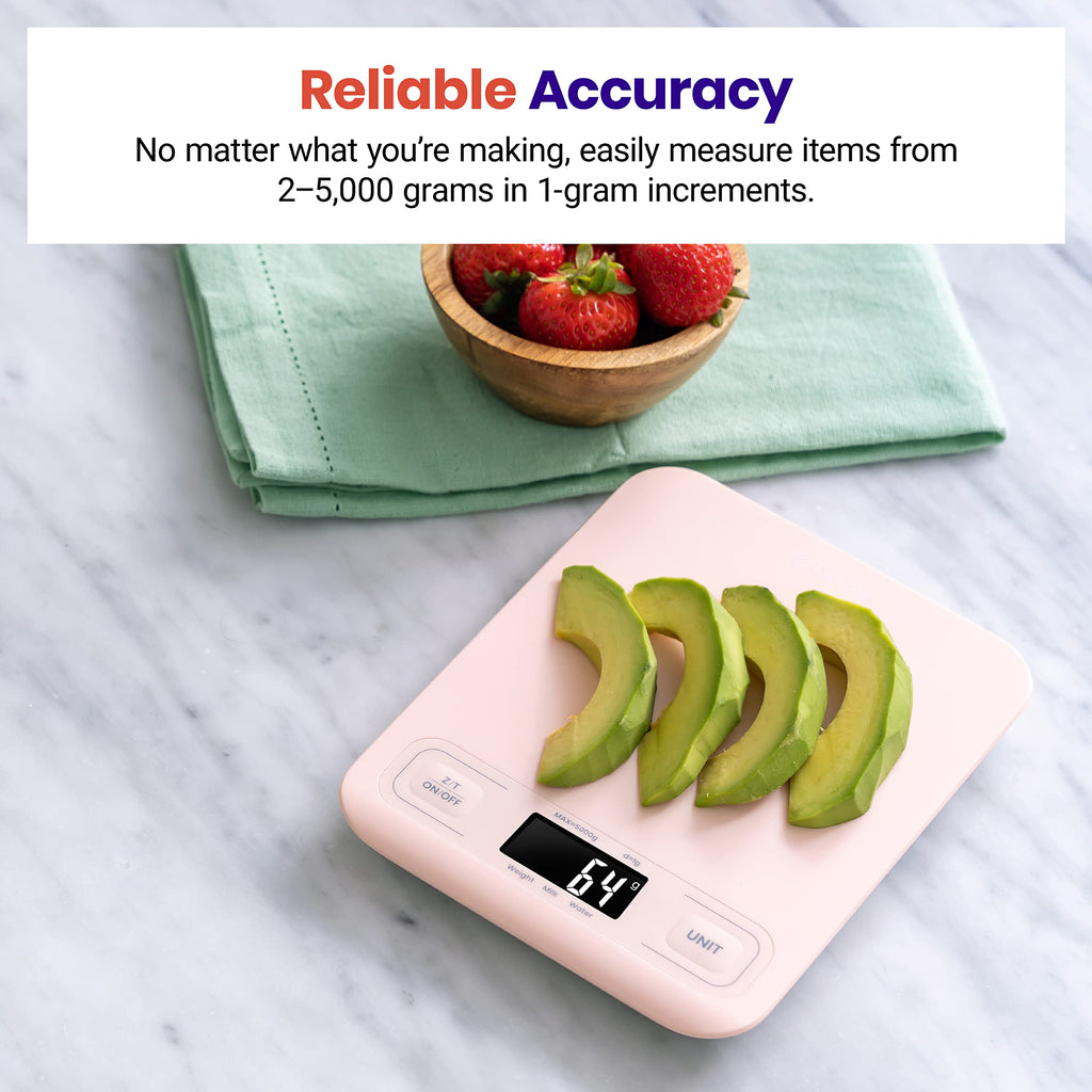 Etekcity Food Kitchen Scale, Digital Grams and Ounces, 11lb | Tare function, ideal for baking, weight loss, keto, meal prep, packages, liquids and jewelry, 304 Stainless Steel