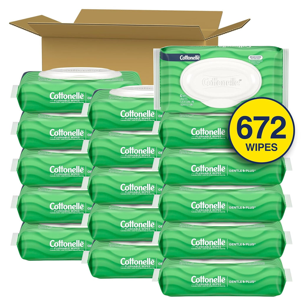 Cottonelle Fresh Feel Flushable Wipes, 8 Packs, 42 Wipes per Pack