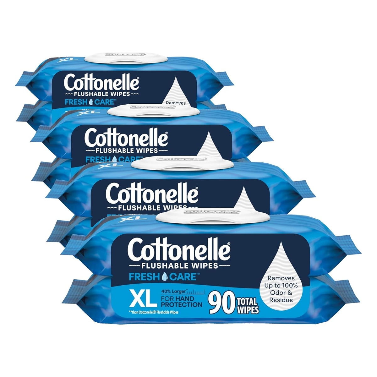 Cottonelle Fresh Feel Flushable Wipes, 8 Packs, 42 Wipes per Pack